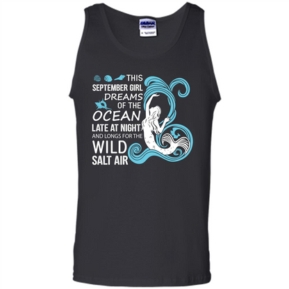 This September Girl Dreams Of The Ocean Late At Night T-shirt Black
