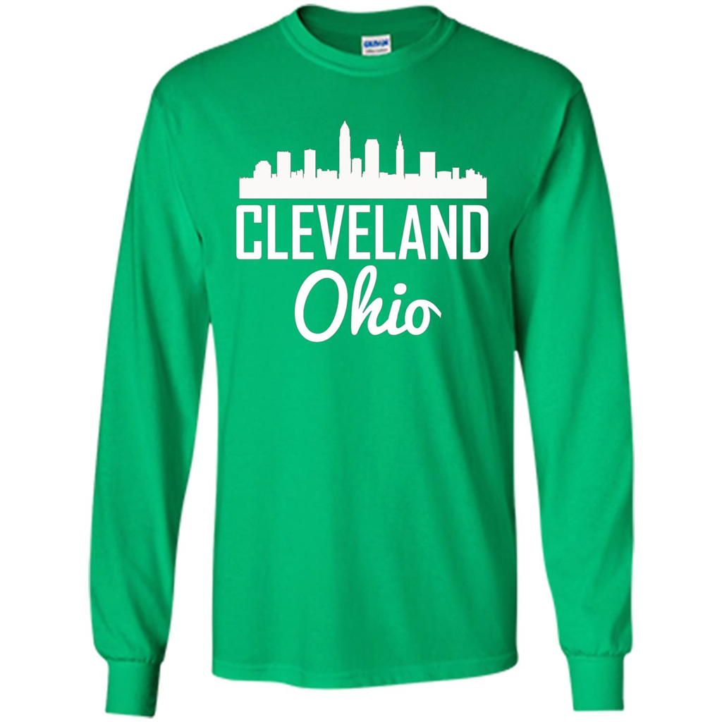 Cleveland Ohio Skyline T-shirt Irish Green