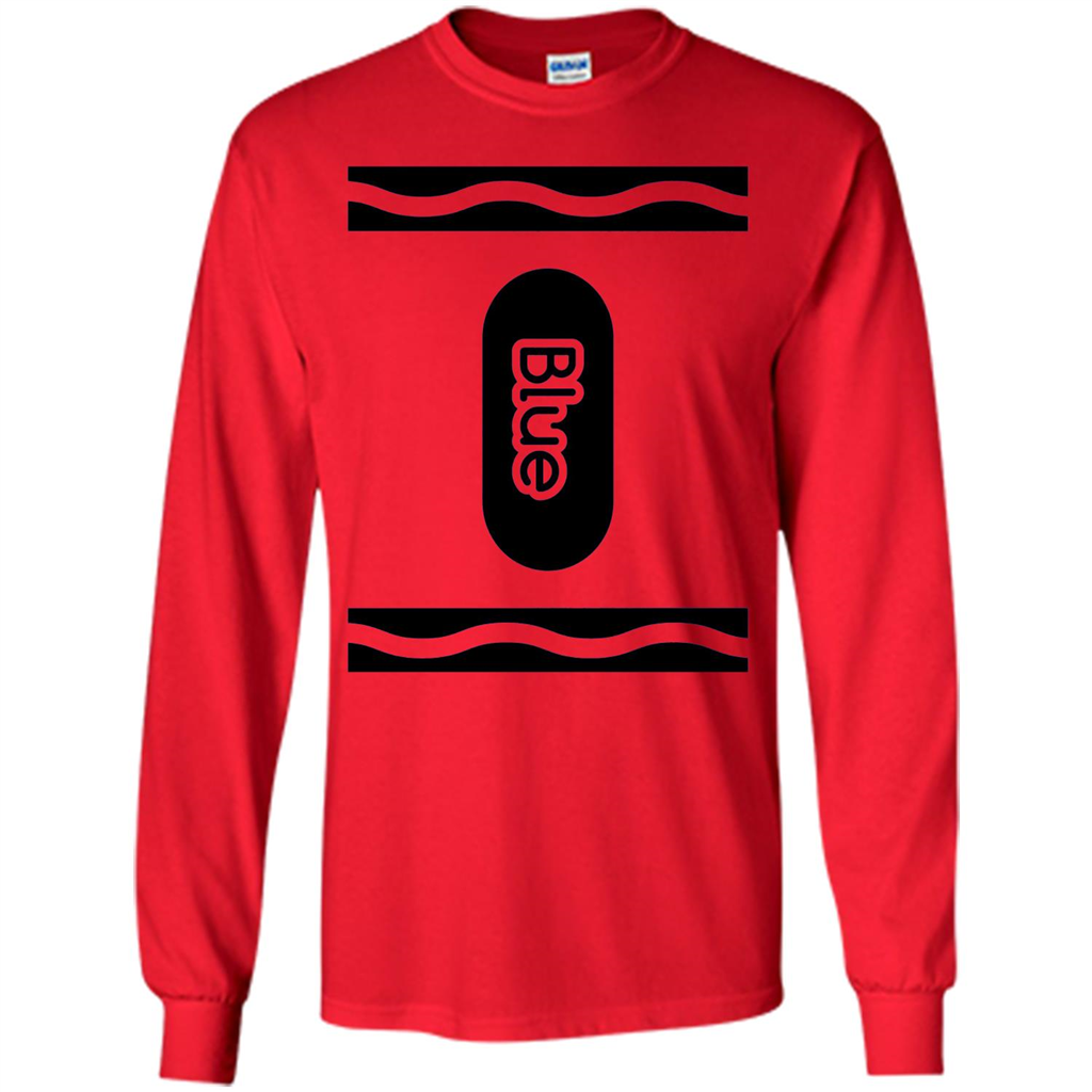 Blue Crayon Halloween Costume T-shirt Red
