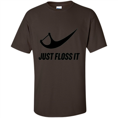Just Floss It T-Shirt Dark Chocolate