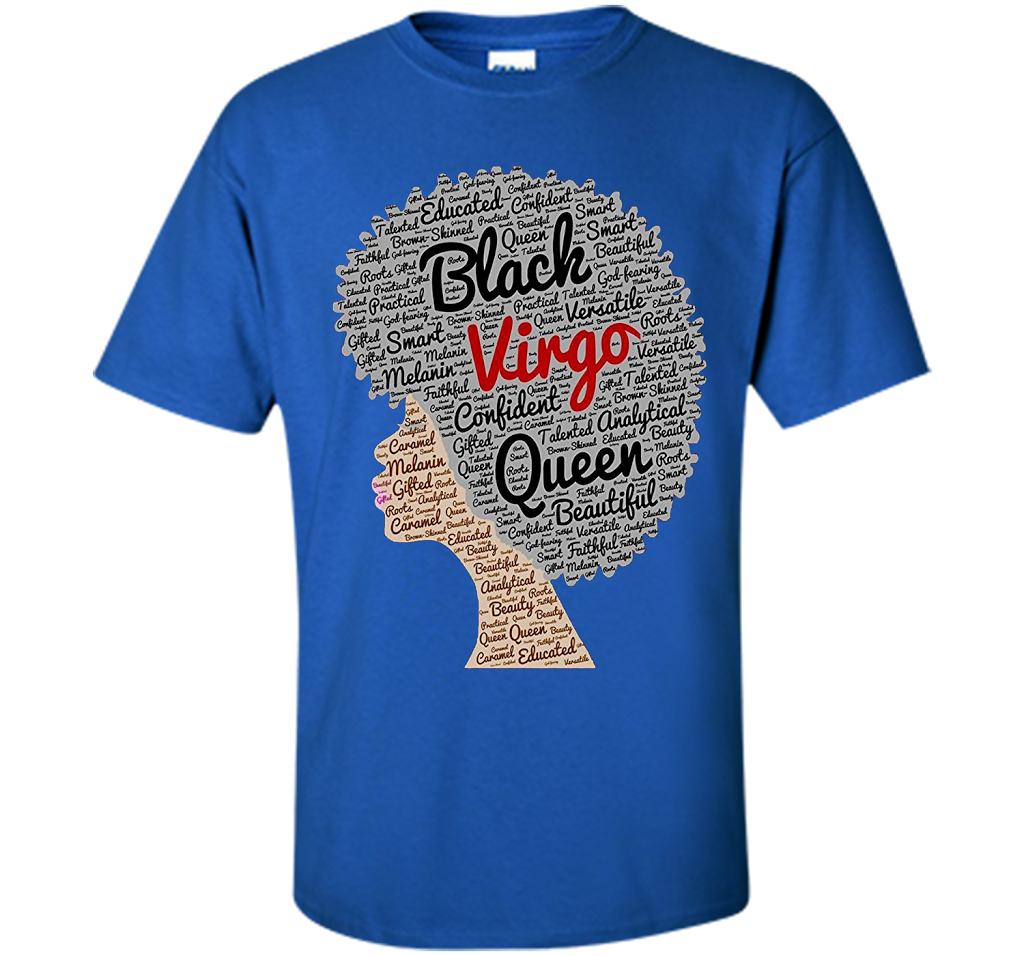 Virgo T-Shirt Black Women T-shirt Royal