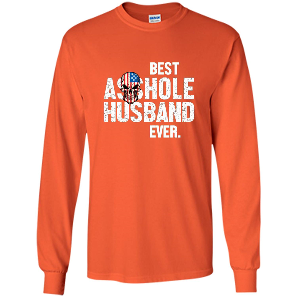 Best Asshole Husband Ever Funny T-shirt Orange