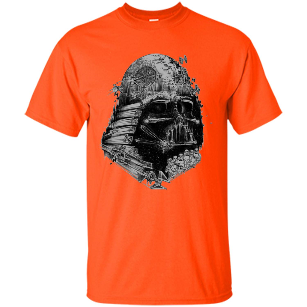 Movie T-shirt Darth Vader Build The Empire Graphic T-shirt Orange