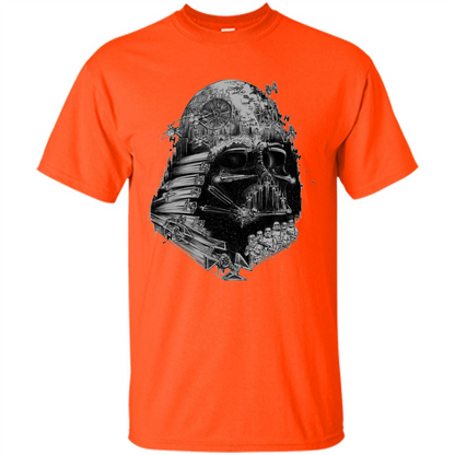 Movie T-shirt Darth Vader Build The Empire Graphic T-shirt Orange