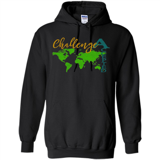 Challenge Accepted With Map For Students And Tutors T-shirt Black