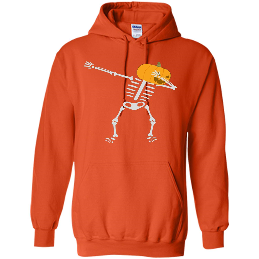 Dabbing Skeleton T-shirt Pumpkin Heat Dabbing Skeleton Orange