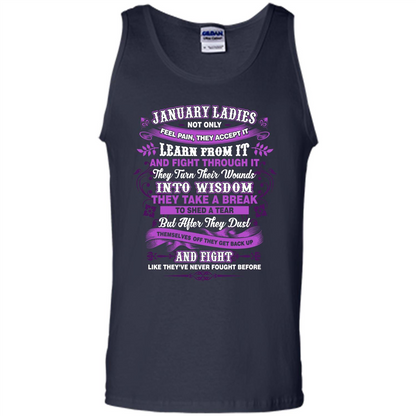 January Ladies T-shirt January Lady Facts Navy
