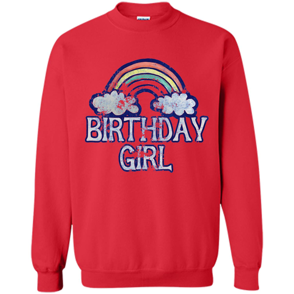 Birthday Girl Rainbow T-shirt Red