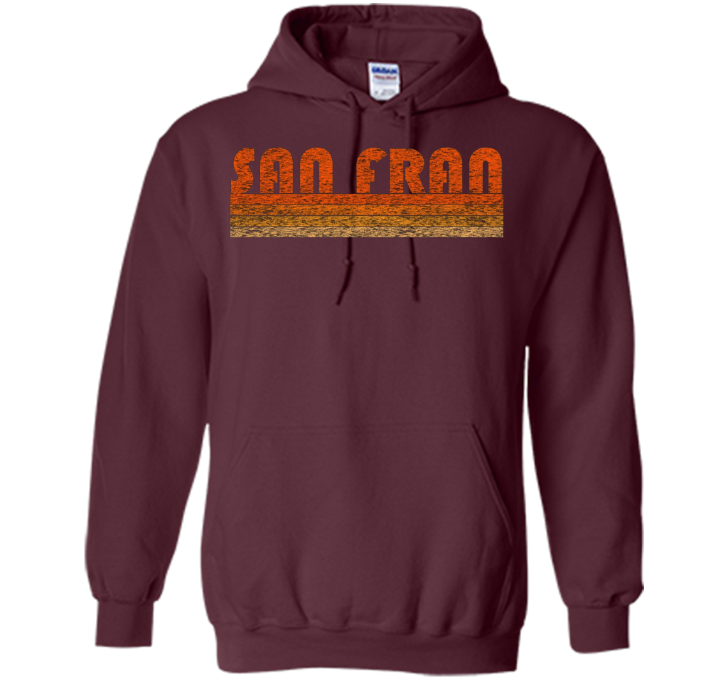 Vintage Retro San Francisco T-Shirt cool shirt Maroon