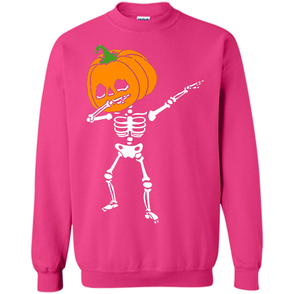 Halloween T-shirt Dabbing Skeleton T-shirt Heliconia