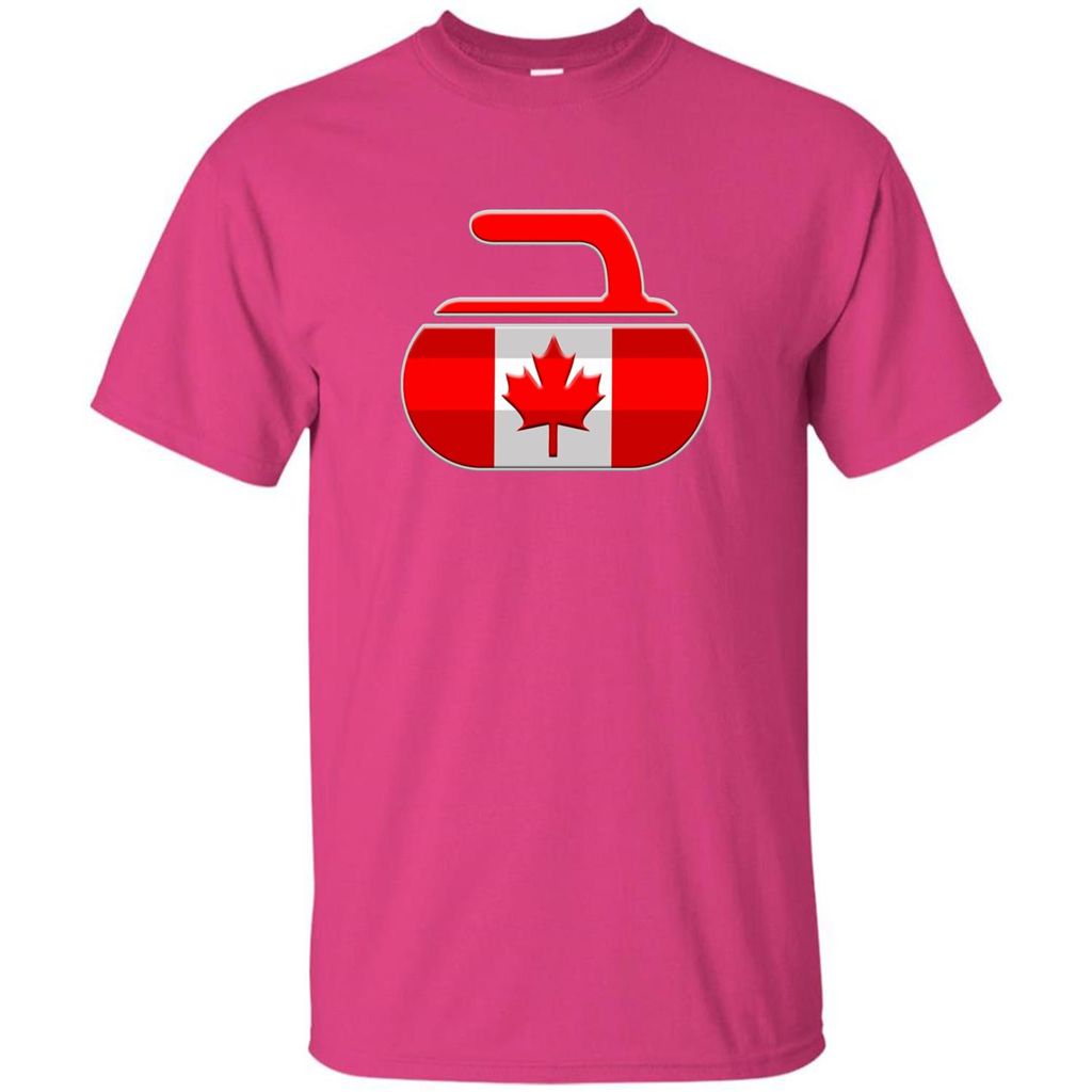 Canadian Curling Flag T-shirt Heliconia
