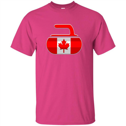 Canadian Curling Flag T-shirt Heliconia