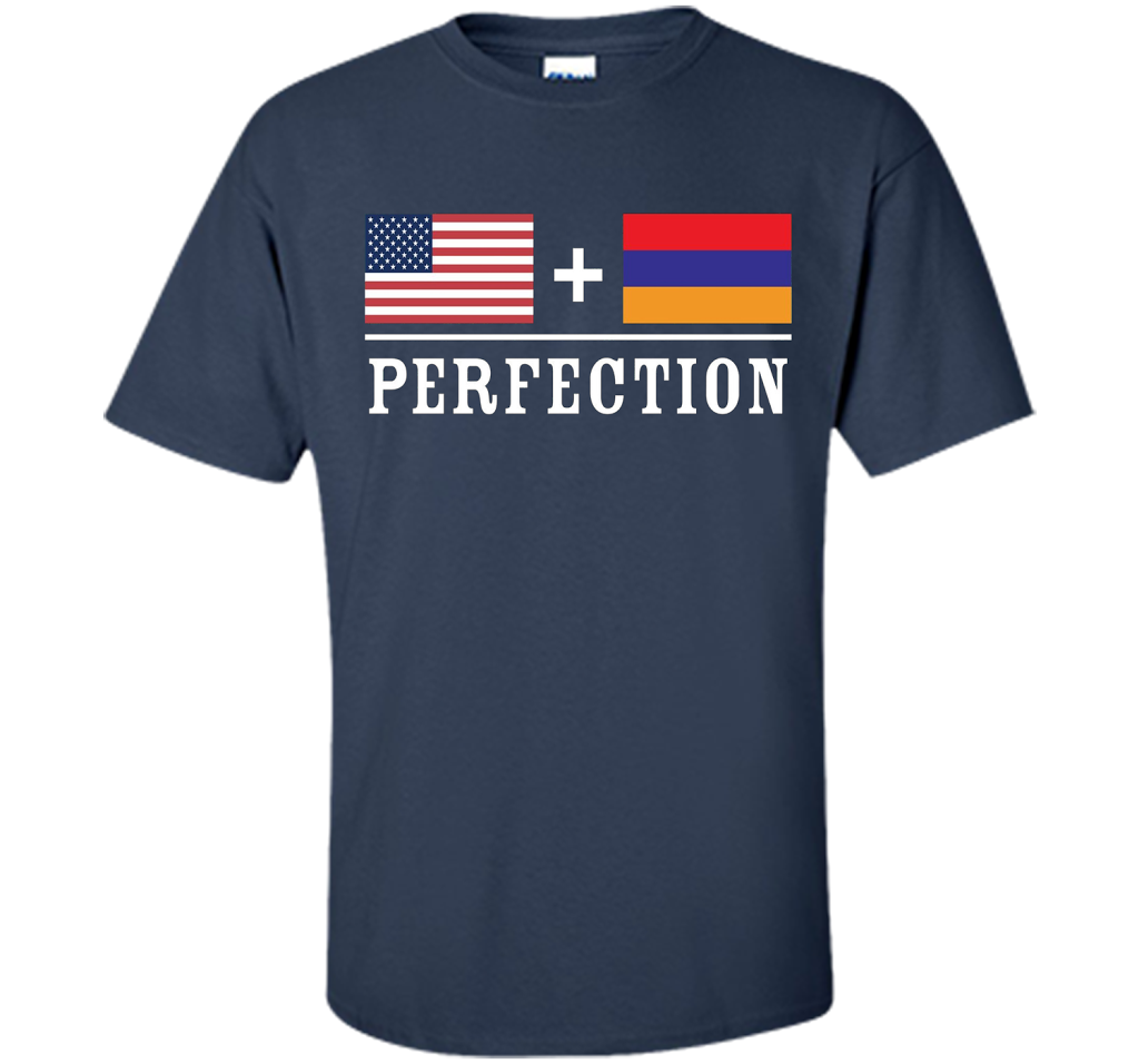 American + Armenian = Perfection Flag T-Shirt t-shirt Navy