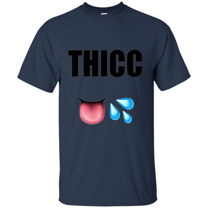THICC Funny Gym Squat T-shirt Navy