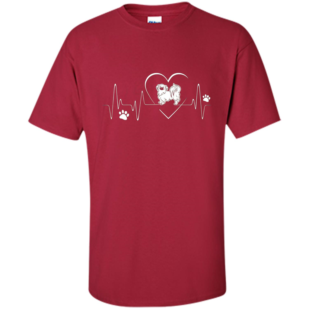 Pekehund T-shirt Pekehund Heart Beat T-shirt Cardinal