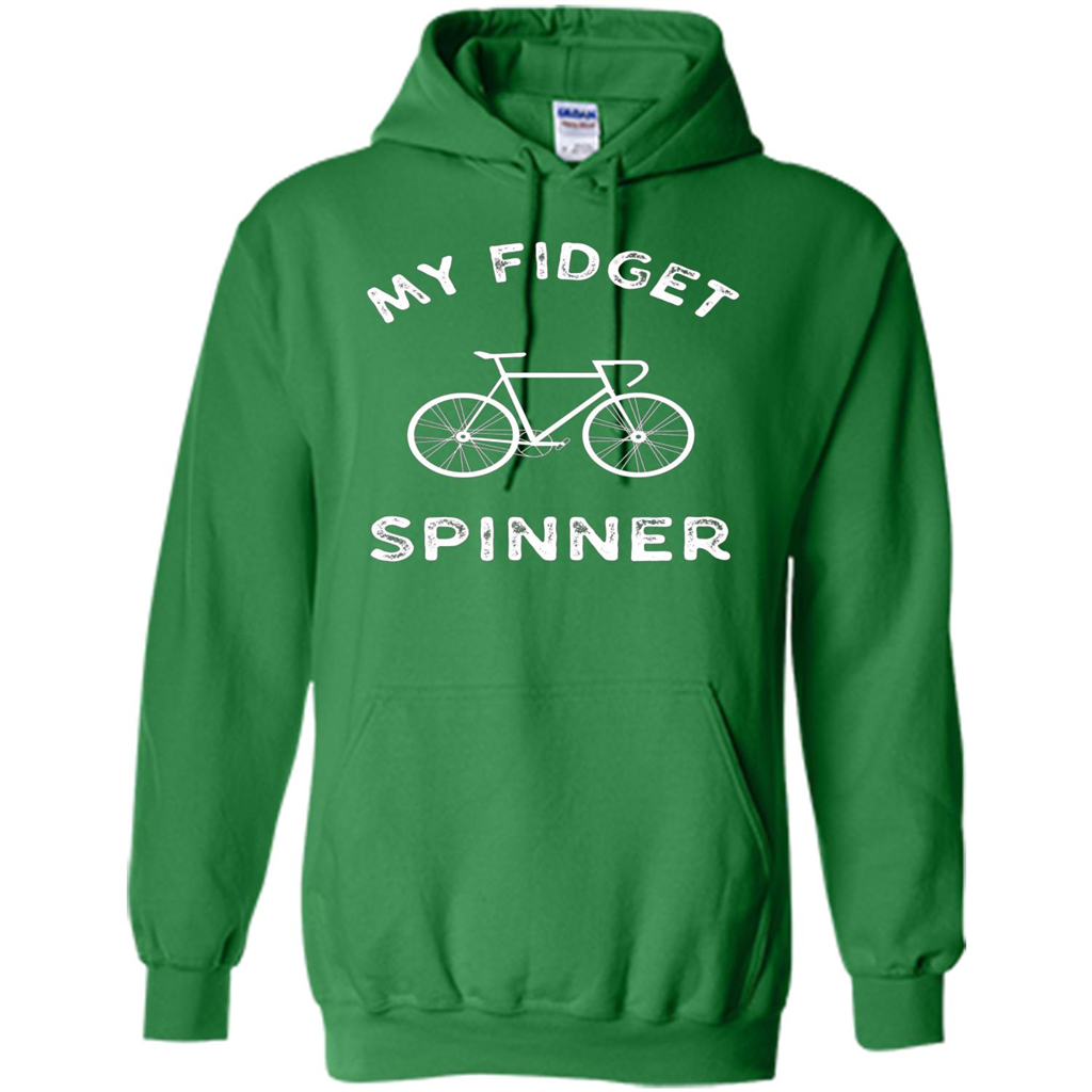Funny Cool Cycling Mountain Biking T-shirt My Fidget Spinner Irish Green