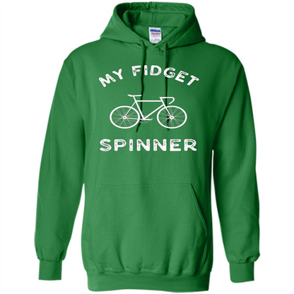 Funny Cool Cycling Mountain Biking T-shirt My Fidget Spinner Irish Green