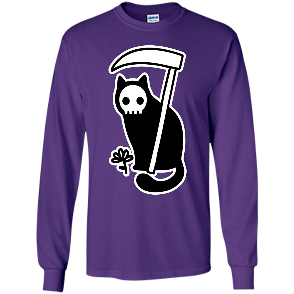 Cat Grimm Reaper T-shirt Purple