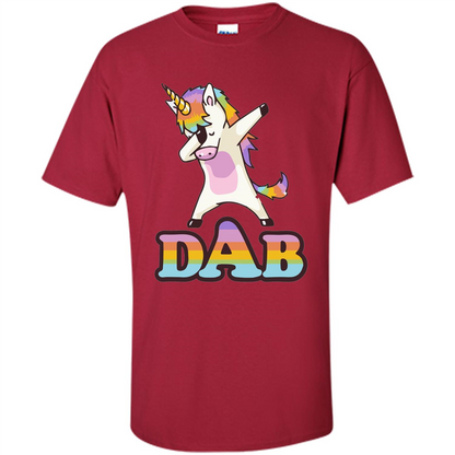 Cute Unicorn Dabbing T-shirt Cardinal