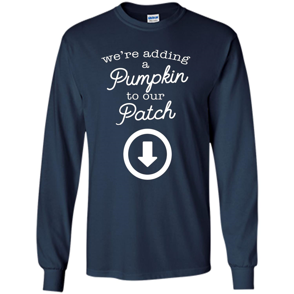 Halloween Maternity Costume Autumn Pumpkin Patch T-Shirt Navy