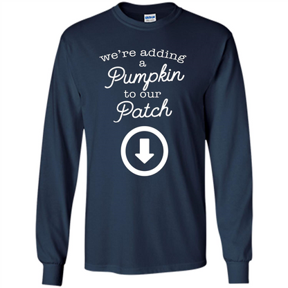 Halloween Maternity Costume Autumn Pumpkin Patch T-Shirt Navy