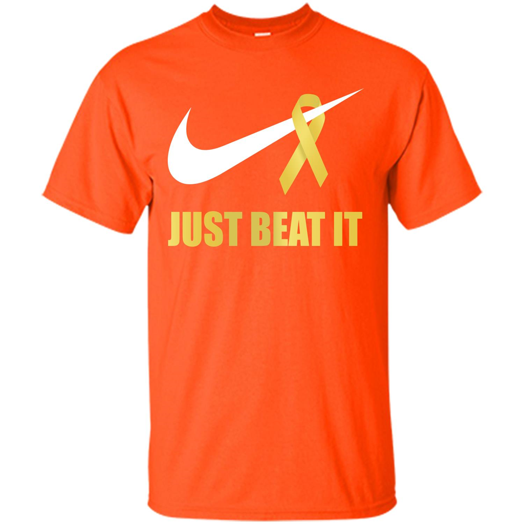 Cancer Awareness T-shirt Just Beat It T-shirt Orange