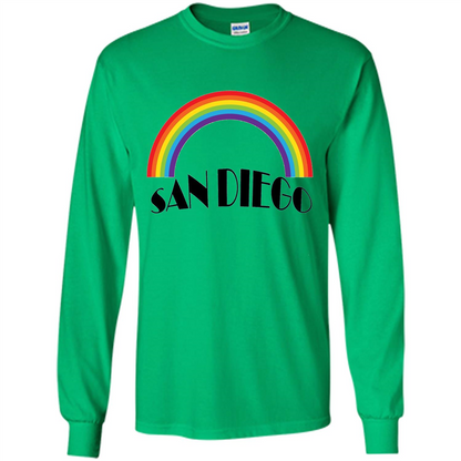 LGBTQ. San Diego LGBT Pride Rainbow T-shirt Irish Green