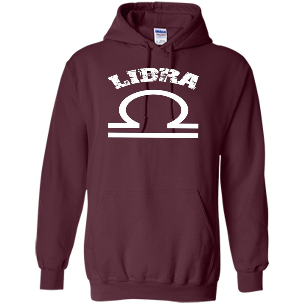 Libra T-shirt Libra Symbol Zodiac October Birthday T-shirt Maroon