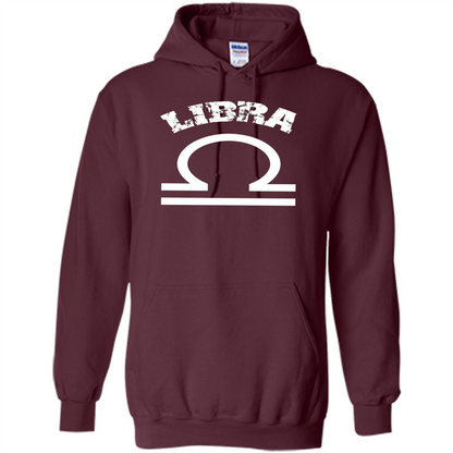 Libra T-shirt Libra Symbol Zodiac October Birthday T-shirt Maroon