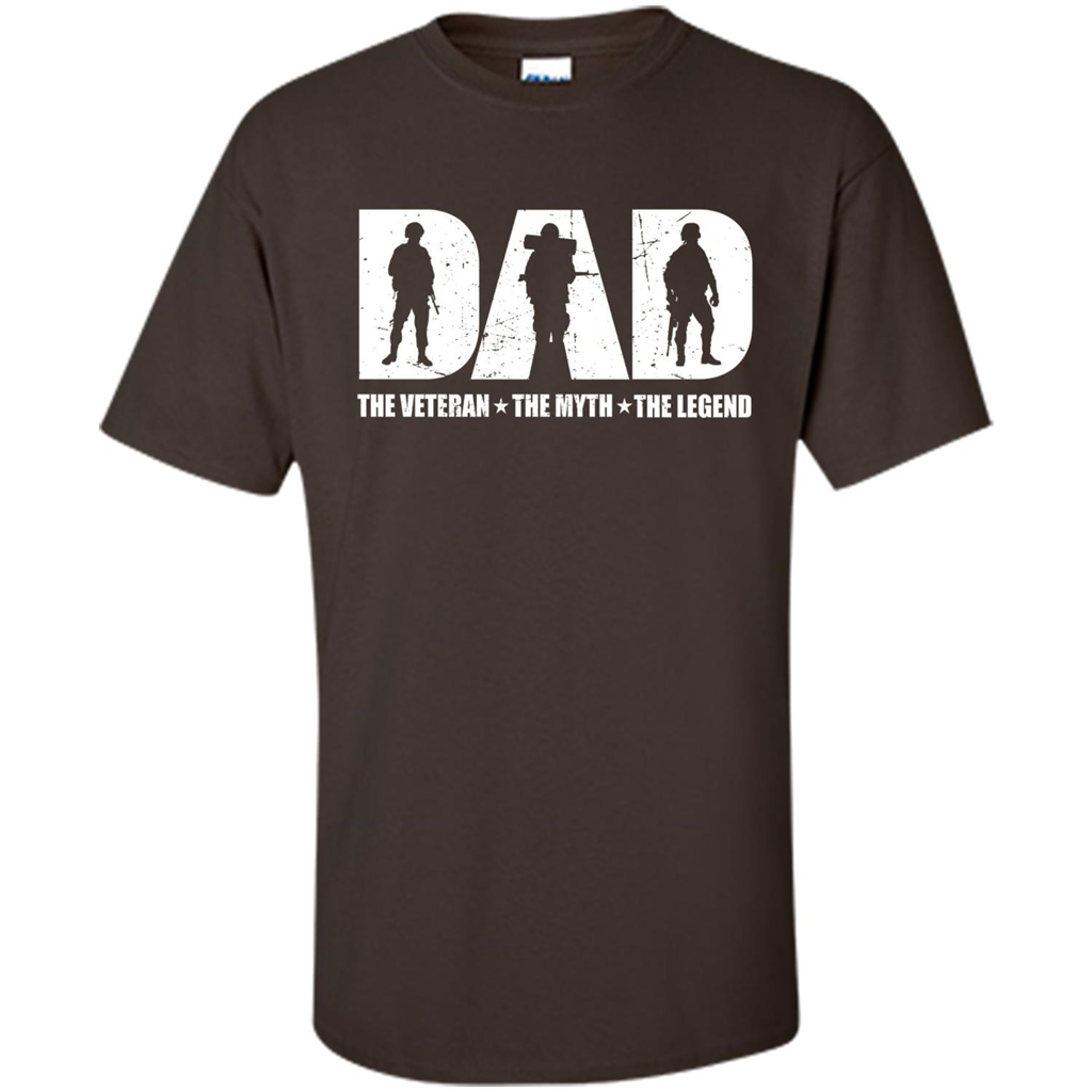Fathers Day T-shirt The Veteran. The Myth. The Legend Dark Chocolate