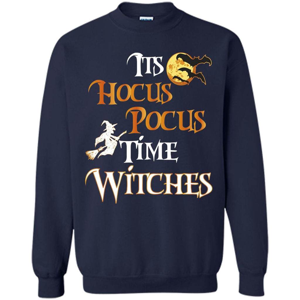 Halloween Witch T-shirt It's Hocus Pocus Time Witches Navy