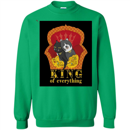 Cats And Dogs Lovers T-shirt King Of Everything Irish Green