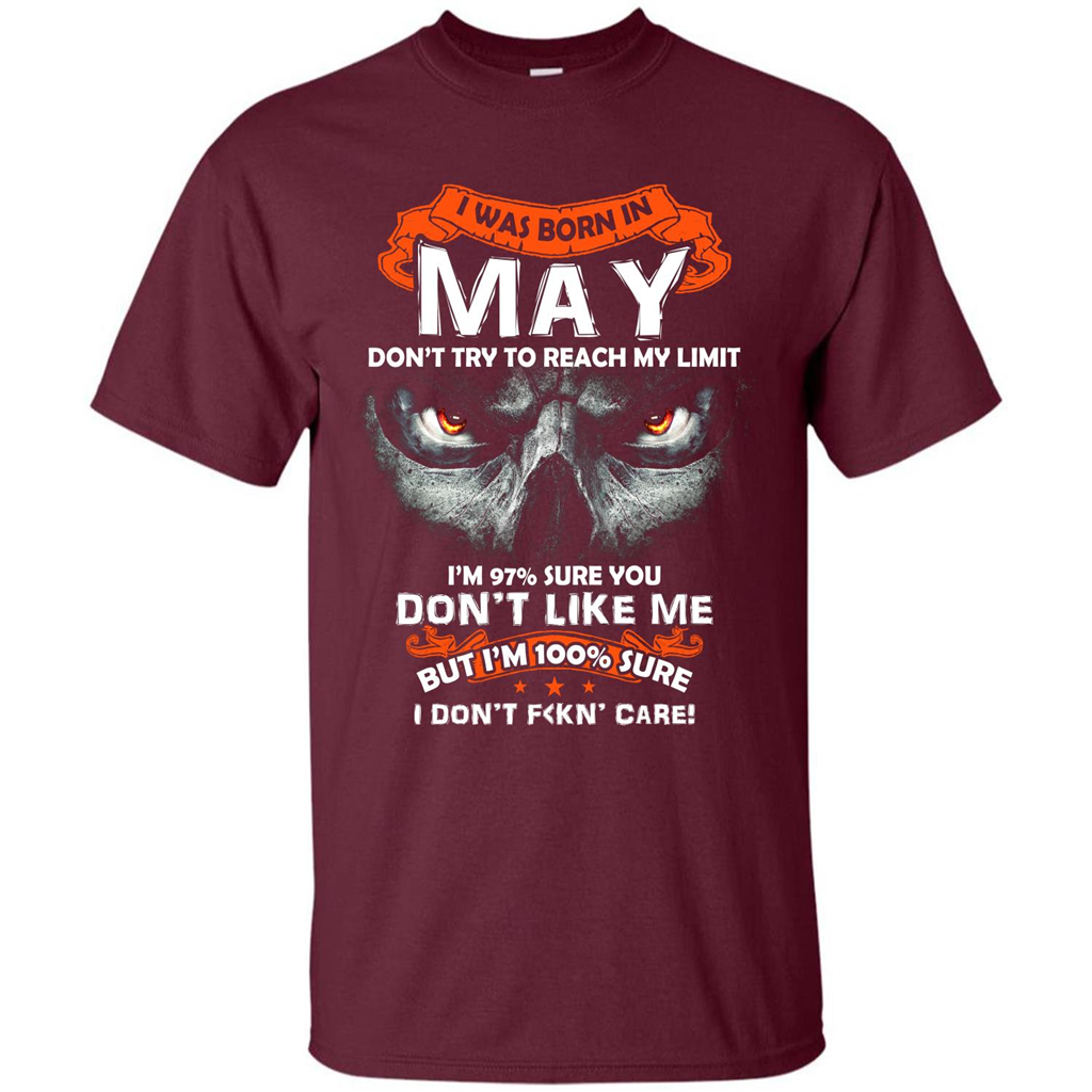 May T-shirt I Was Born In May T-shirt Maroon