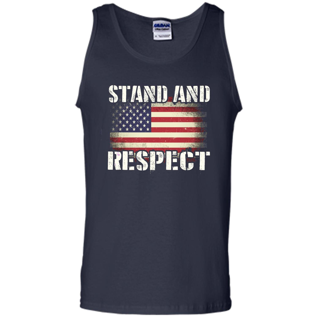 Military T-shirt Stand And Respect Navy