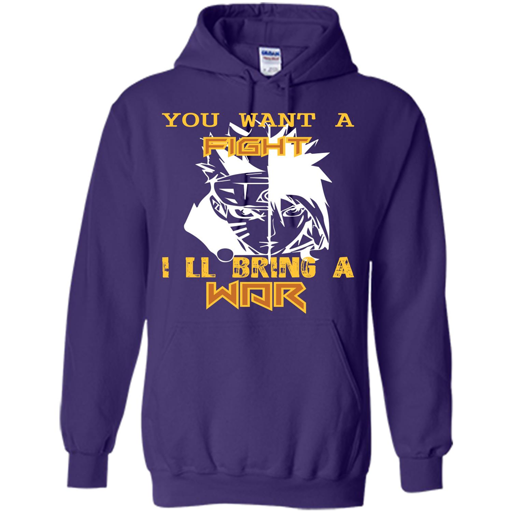 Movie T-shirt You Want A Fight I_Ñéll Bring A War Purple