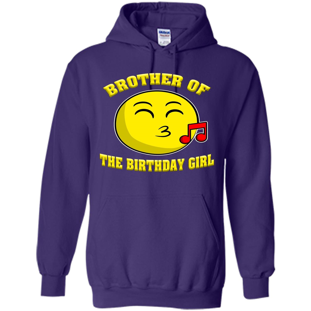Brother Of The Birthday Girl Emoji T-shirt Purple