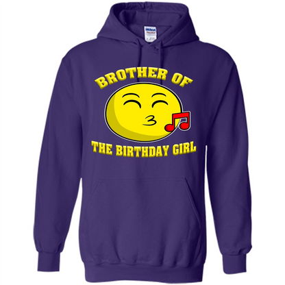 Brother Of The Birthday Girl Emoji T-shirt Purple