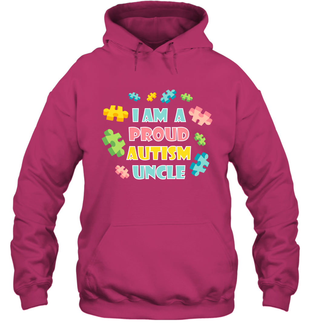 I Am A Proud Autism Uncle Family Shirt Hoodie Hoodie Heliconia