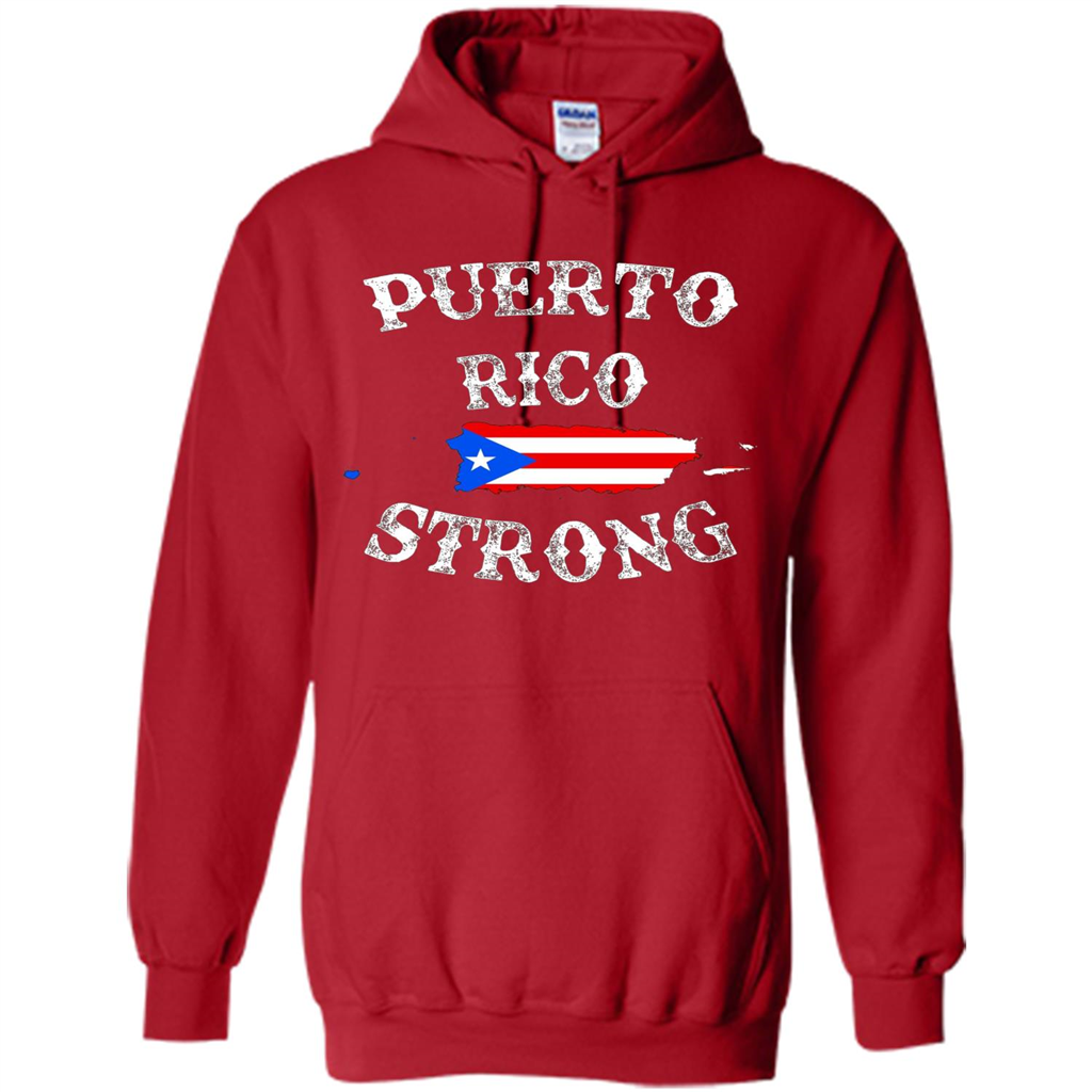 Love Puerto Rico - Puerto Rico Strong Flag T-shirt Red