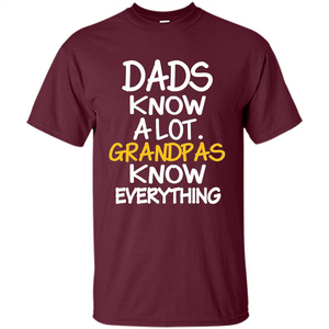 Fathers Day T-shirt Dads Know A Lot Grandpas Know Everything