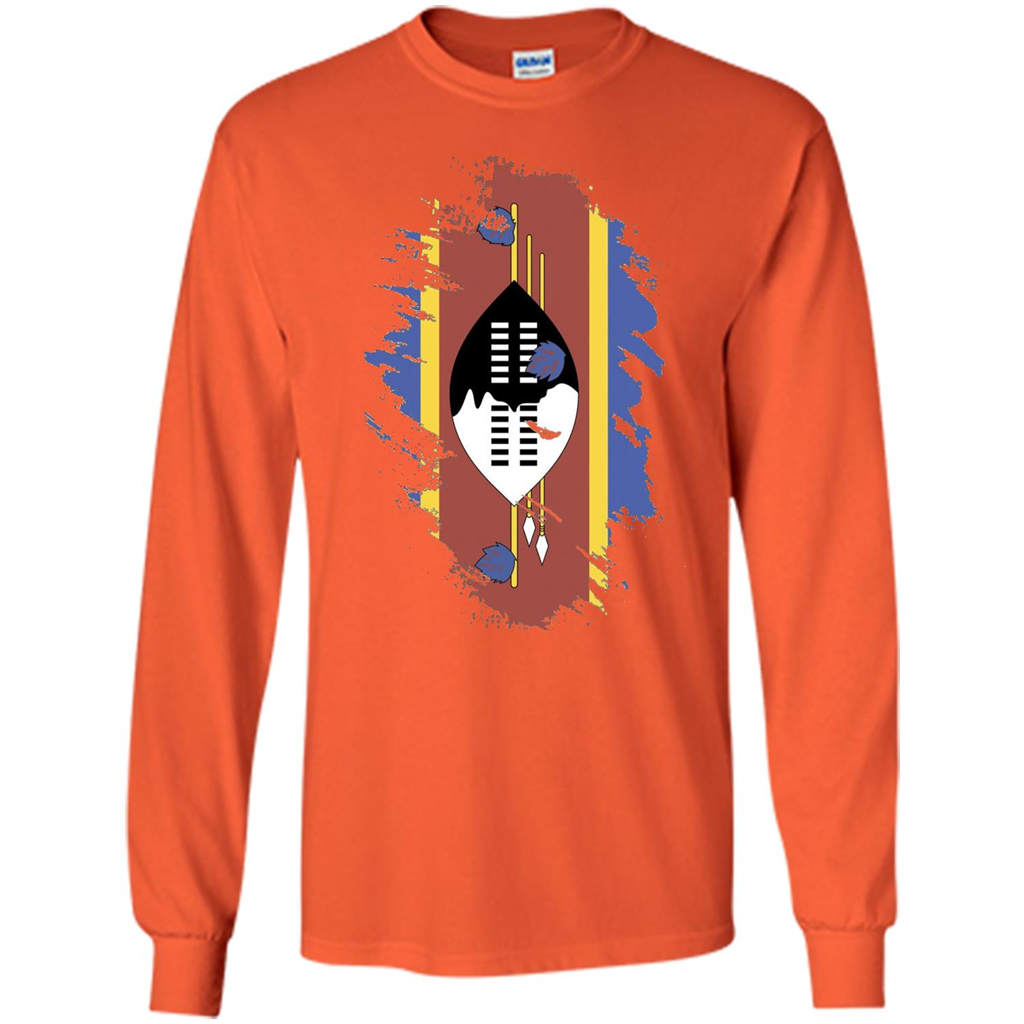 Flag of Swaziland T-shirt National Swaziland T-shirt Orange