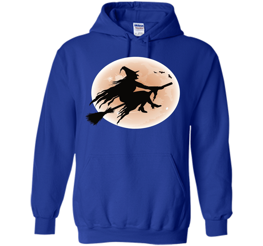 Halloween Full Moon Witch T-Shirt shirt Royal