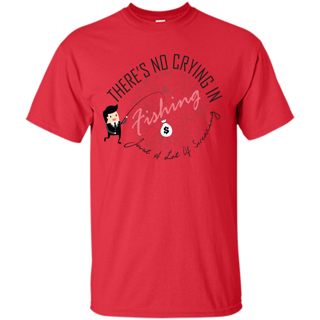 No Crying Fishing T-shirt Red