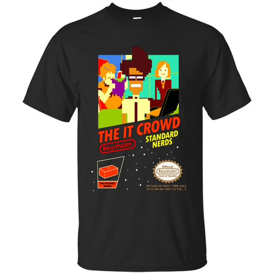 TV Series T-shirt The It Crowd Standard Nerds Black
