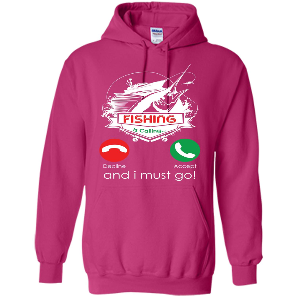 Fishing T-shirt Fishing Is Calling And I Must Go Heliconia