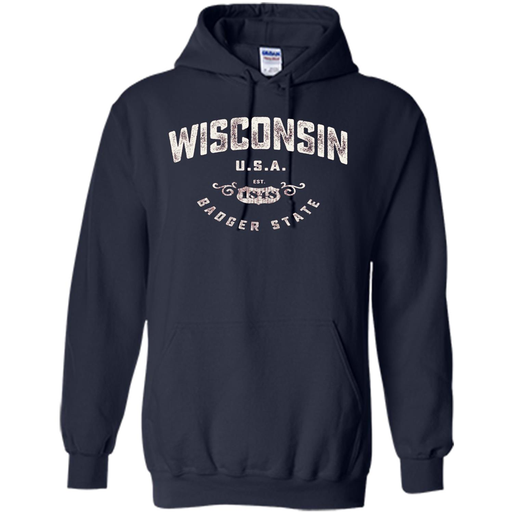 Wisconsin Badger State T-shirt Navy