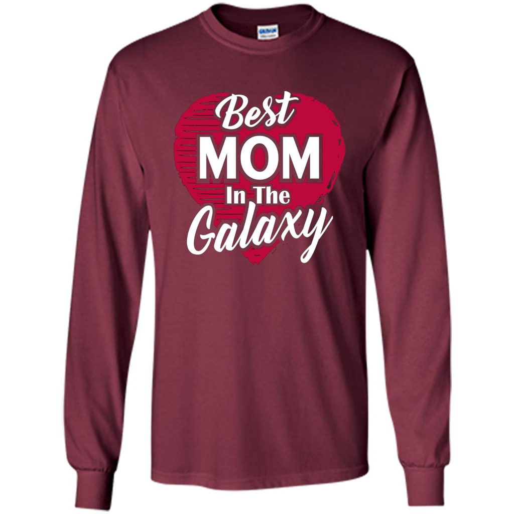 Mothers Day T-shirt Best Mom In The Galaxy Maroon