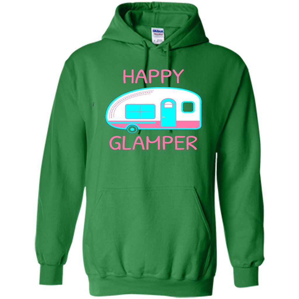 Happy Glamper - Glamping Camping Gift Idea T-Shirt Irish Green