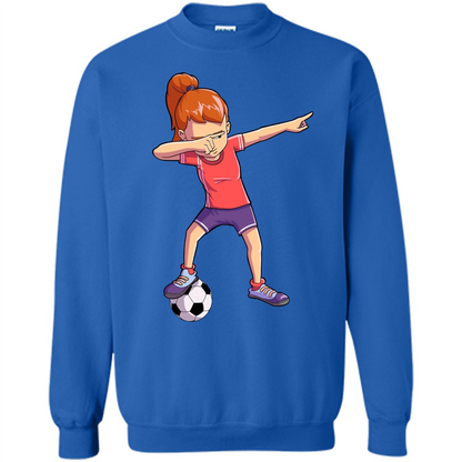 Dabbing Soccer Girl T-shirt Dab Dance T-shirt Royal