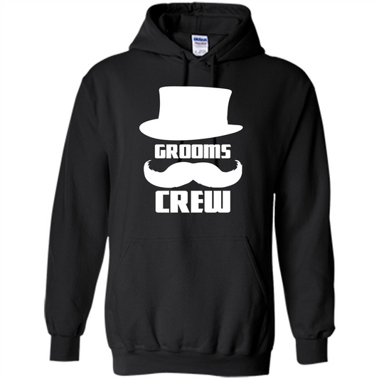 Grooms Crew T-shirt Funny Bachelor and Groom Party T-Shirt Black